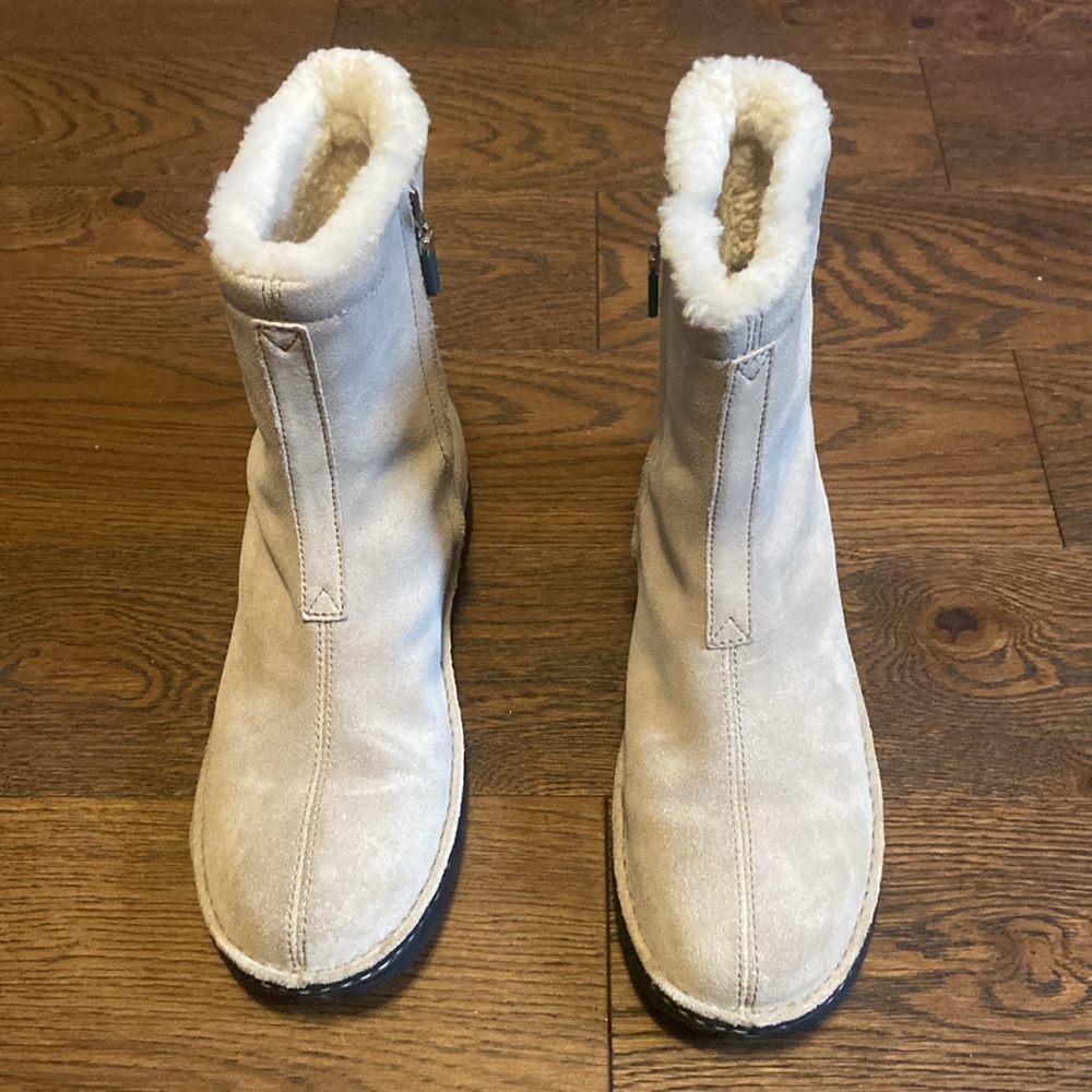Polo Sport Ralph Lauren Women's Beige Faux Fur Lining Mid Calf Warm Boots - Picture 2 of 6